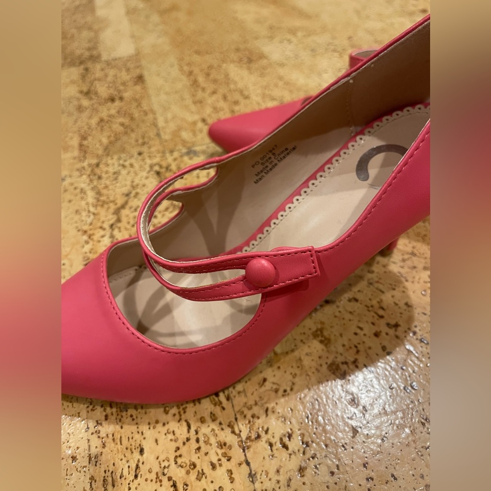 JOURNEE COLLECTION WOMENS SIDNEY PUMP Coral Size 8 - Picture 13 of 16